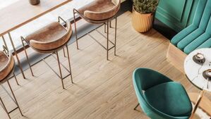 glam wood golden tile 