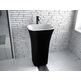 Besco, Assos, BESCO ASSOS S-LINE BLACK & WHITE UMYWALKA WOLNOSTOJĄCA BEZ OTWORU POD BATERIĘ 40X50X85 (UMD-AP-WOBW) 