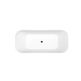 Besco, Assos, BESCO ASSOS S-LINE BLACK & WHITE 160 WANNA WOLNOSTOJĄCA + KLIK-KLAK GRAFITOWY 160X70 (WMD-160-ABGR) 