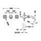 Tres, Clasic-Tres, TRES CLASIC BATERIA UMYWALKOWA PODTYNKOWA DWUUCHWYTOWA CHROM (24215102) 