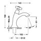 Tres, Clasic-Tres, TRES CLASIC BATERIA UMYWALKOWA 1-DROŻNA CHROM (24250301) 