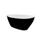 Besco, Goya, BESCO GOYA MATT BLACK & WHITE 160 WANNA WOLNOSTOJĄCA + KLIK-KLAK CHROM 160X70 (WMMC-160GKC) 