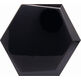 decus hexagono cuna negro brillo płytka ścienna 15x17 