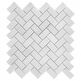 dunin black&white eastern white herringbone 48 płytka kamienna 28.5x30.5 