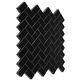 dunin black&white pure black herringbone 48 mozaika kamienna 28.5x30.5 
