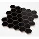 manufaktura mozaik heksagon czarny połysk mozaika 30x30 