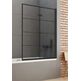 new trendy new soleo black parawan nawannowy lewy.wzór kratka szkło czyste 6mm 100x140 (p-0050) 