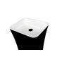 besco assos s-line black & white umywalka wolnostojąca 40x50x85 (umd-ap-wobw) 