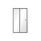 besco duo slide black 110 drzwi prysznicowe przesuwne szkło przejrzyste 110x195 (ddsb-110) 