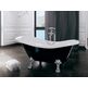 besco otylia black & white 160 nogi chrom wanna wolnostojąca retro 160x77x63 (wko-160-bwc) 