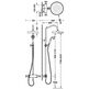 tres clasic zestaw baterii prysznicowej termostatycznej 2-drożnej chrom (24219502) 
