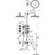 tres clasic zestaw baterii wannowej i prysznicowej termostatycznej block system chrom (24235301) 
