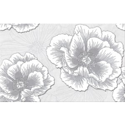 cersanit ferrata grey flower dekor 25x40 