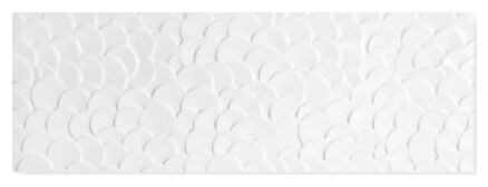 Biała glazura Nordic Blanco Shell z subtelną strukturą i błyszczącą powierzchnią