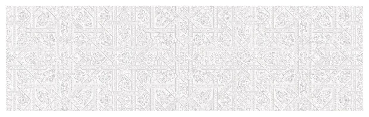 Aparici Opal White Cora płytka ścienna 29.75x99.55 - biała glazura w stylu wiktoriańskim