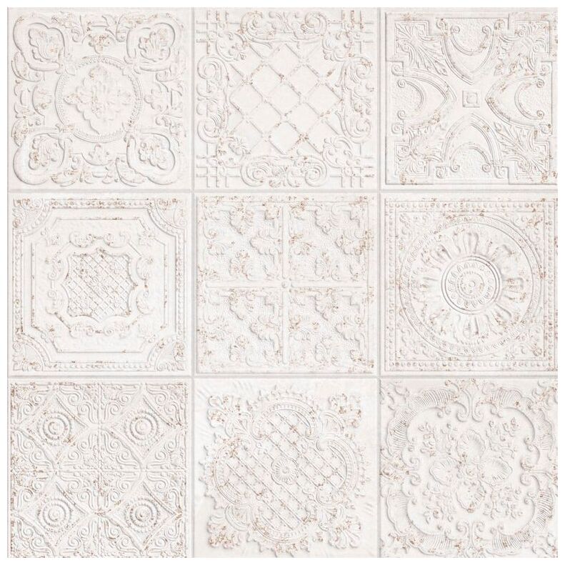 Aparici Gatsby White PRE20 Natural płytka ścienna 59.2x59.2 - biała płytka w stylu rustykalnym