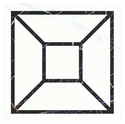 aparici apuane white dekor pulido rektyfikowany 89.46x89.46 - zdjęcie główne