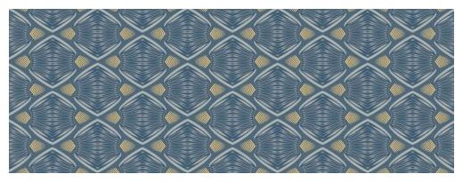 Płytka Spring Boards Ornament w stylu vintage z granatowo-żółtym wzorem i matową strukturą