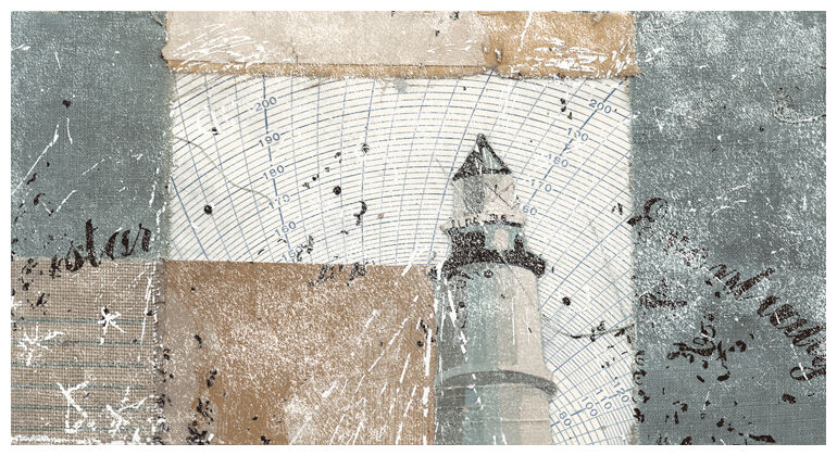 Płytka ścienna Smash Ornato 31,7x59,5 z matową powierzchnią w stylu vintage z motywem map