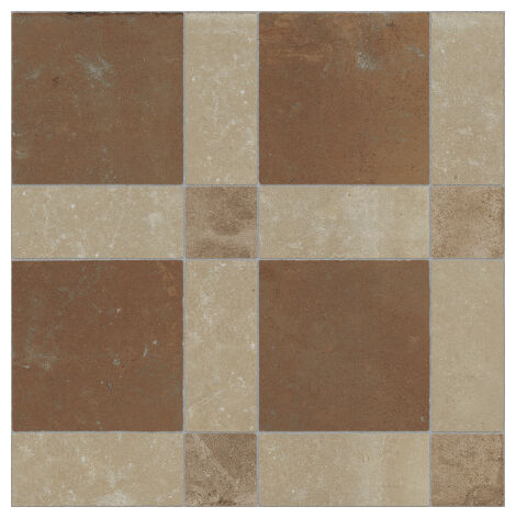 Cotto Stamp Natural gres 59,2x59,2 o matowej powierzchni w rustykalnym stylu z ciepłymi barwami