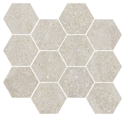 aparici lithops ivory natural hexagonal mozaika 28x30 - zdjęcie główne