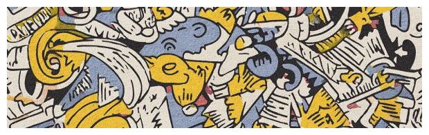 Matowa płytka ścienna Colors Ornato z dynamicznym wzorem w kolorach żółci błękitu i czerni - zdjęcie nr: 3