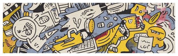 Matowa płytka ścienna Colors Ornato z dynamicznym wzorem w kolorach żółci błękitu i czerni - zdjęcie nr: 4