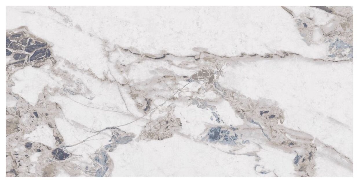 Aparici Supreme Blue Natural gres rektyfikowany 49.75x99.55 - matowy gres imitujący marmur do salonu