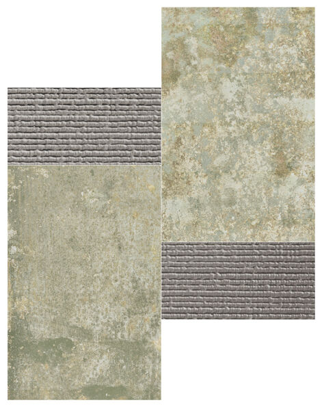 aparici grunge grey 3d silver mozaika 28.5x28.5 - zdjęcie główne