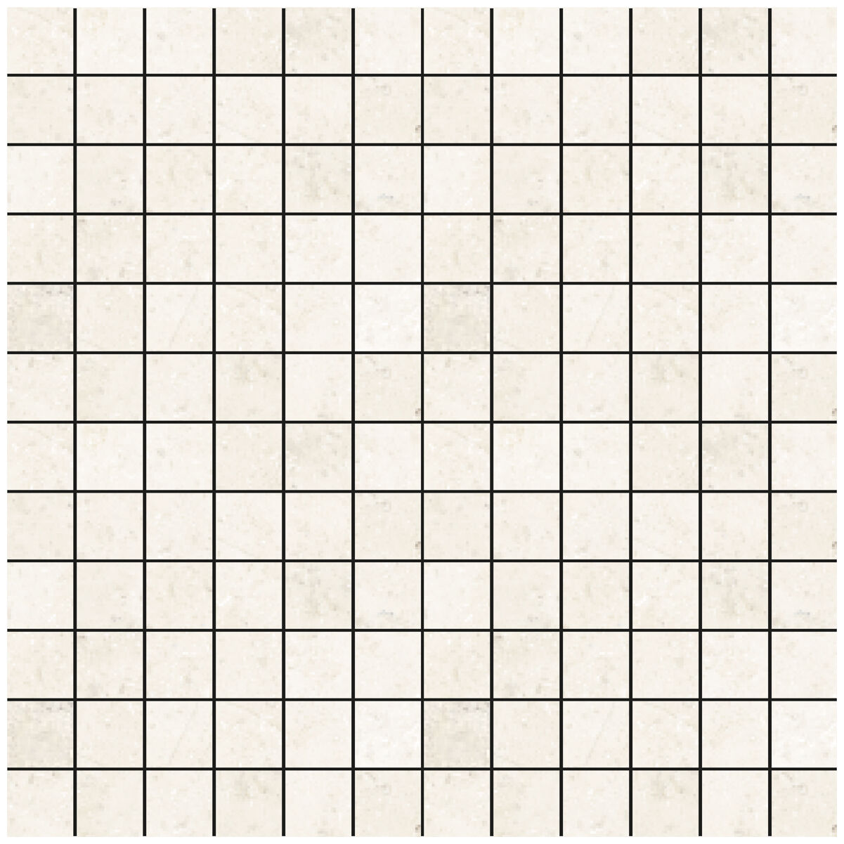 Mozaika Gravite Ivory 2,5x2,5 o matowej powierzchni i białym kolorze z efektem kamienia