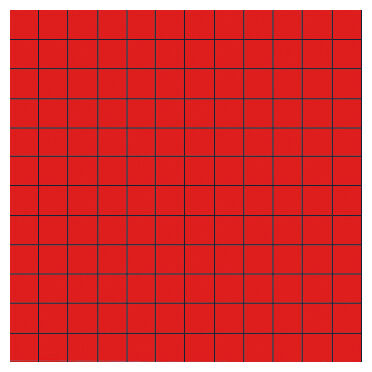 Czerwone kwadratowe płytki Nordic RED z błyszczącą powierzchnią w stylu vintage