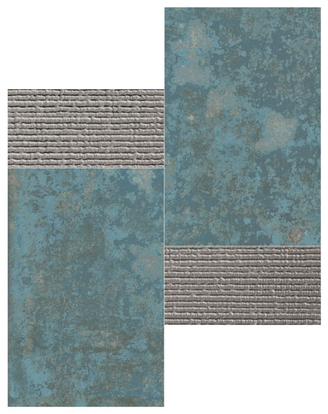 aparici grunge blue 3d silver mozaika 28.5x28.5 - zdjęcie główne