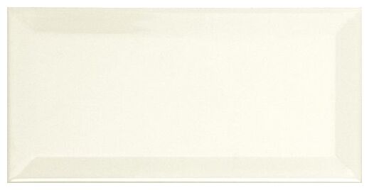 Biselado Marfil Brillo 10x20 kremowa błyszcząca płytka z fazowanymi krawedziami