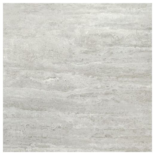 Szara strukturalna powierzchnia gresu Travertino Silver 60x60 imitująca naturalny trawertyn
