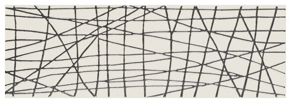 Matowa płytka Prodigy Snow dekor 20x60 z geometrycznym wzorem w czerni na białym tle