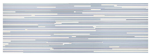 Niebieska płytka Gravity Blue dekor 35x100 z cienkimi pasami w odcieniach niebieskiego