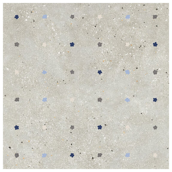 ape ceramica fiori grigio gres rektyfikowany 90x90 - zdjęcie główne
