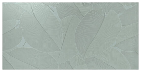 Wielkoformatowa płytka Turquoise Tint 60x120 z błyszczącym turkusowym motywem liści