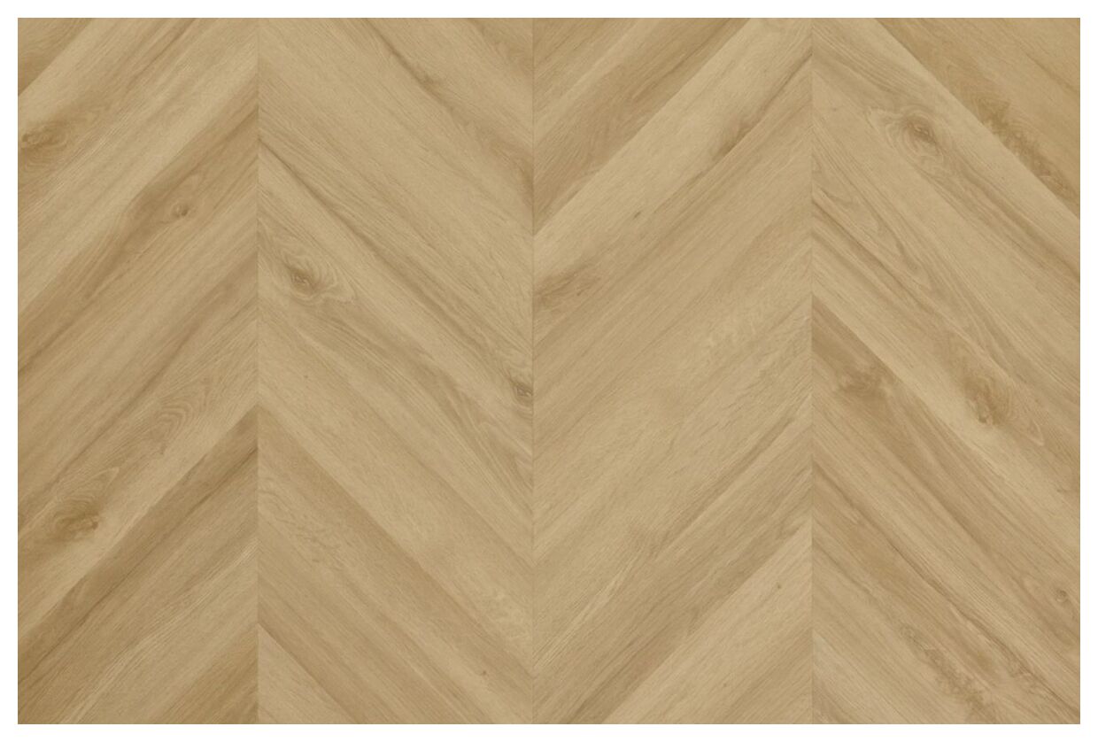 Jasne panele winylowe Amaron Chevron Dab Princeton z jodełkowym wzorem i dębowym odcieniem