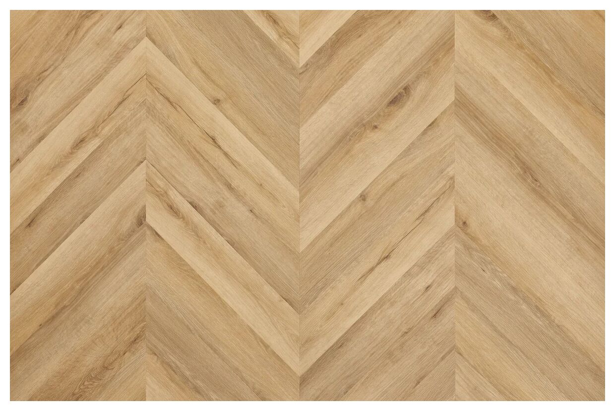 Panel winylowy Amaron Chevron Dab Wembley o jasnej tonacji dębu z wzorem jodełki