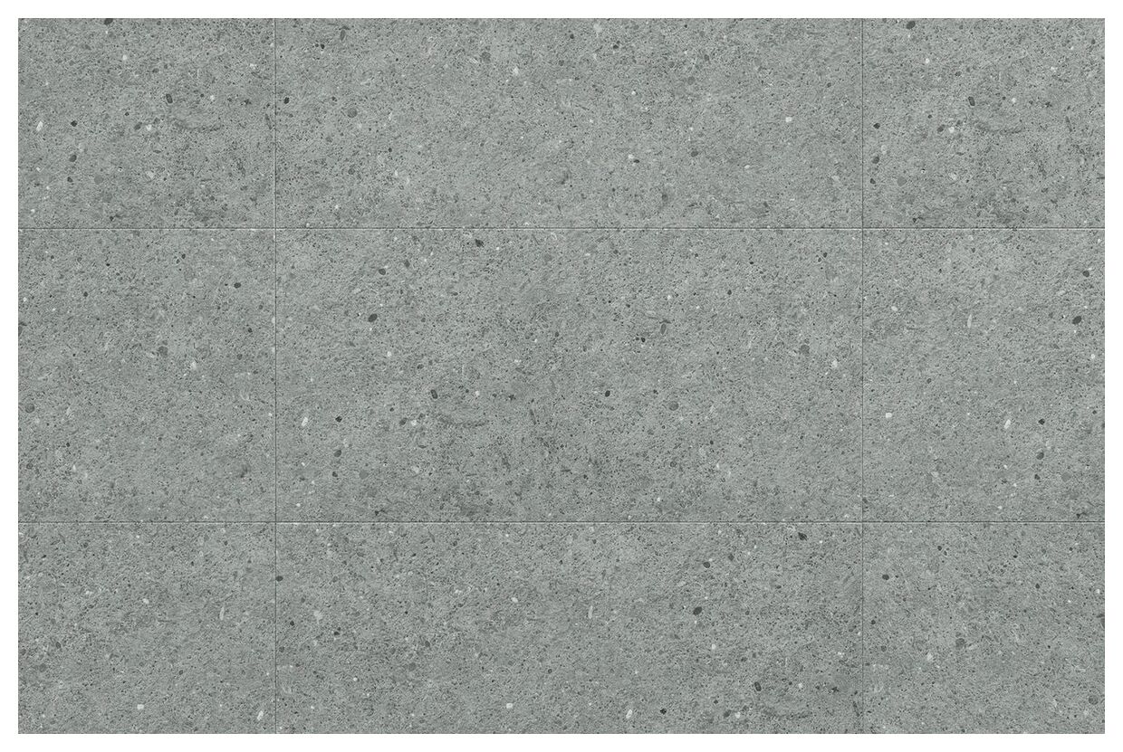 Szary panel winylowy Amaron Forma Aveiro Grey o matowej betonowej powierzchni i wąskich spoinach