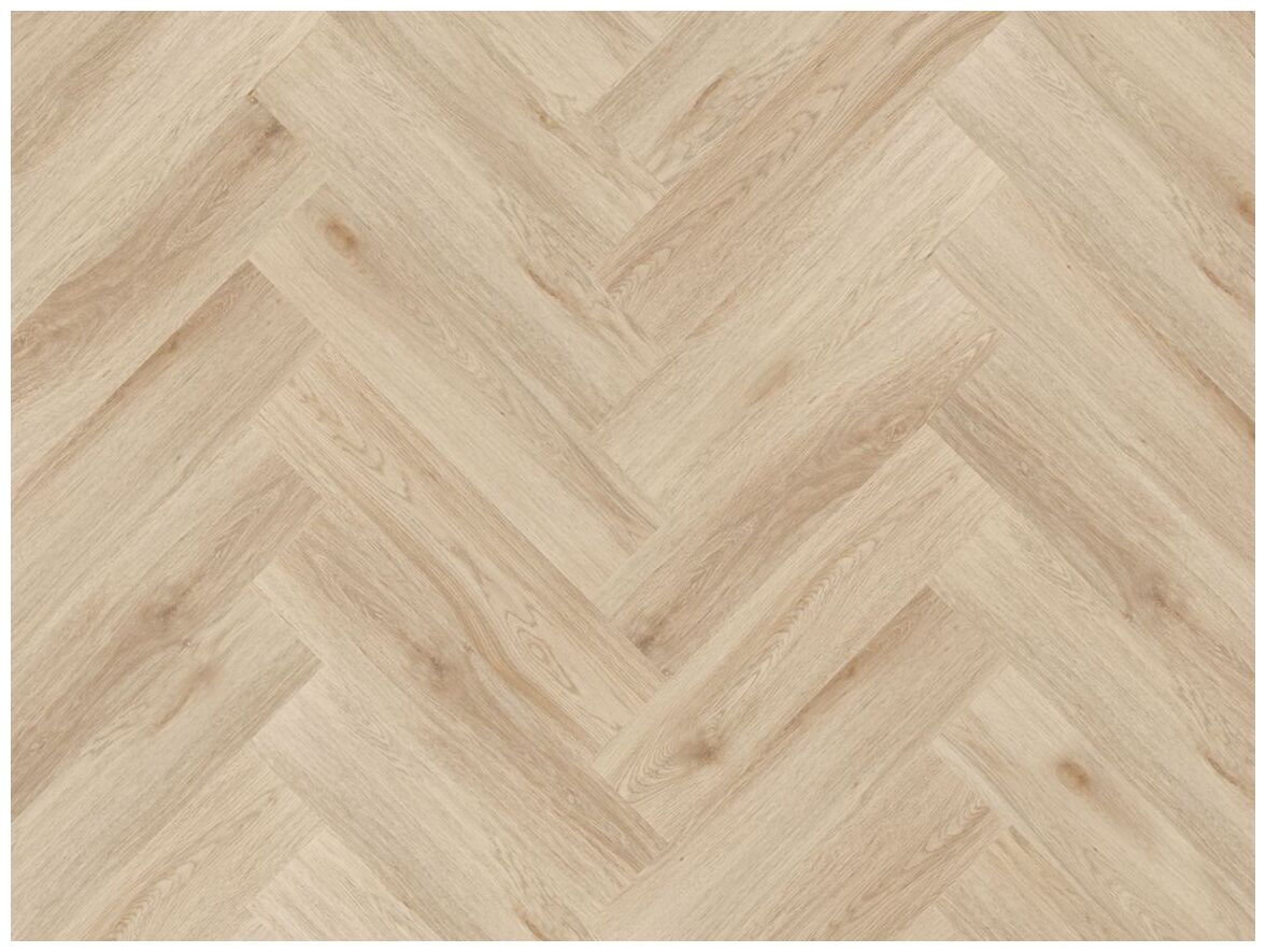 Jasny panel winylowy Amaron Herringbone Acoustic Dab Harlow w układzie jodełki 14,8x59,2 cm