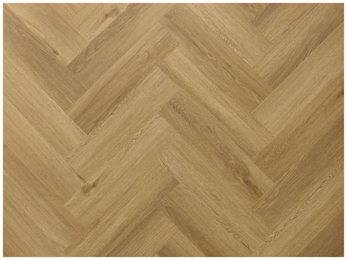 Panel winylowy Amaron Herringbone EIR Acoustic Dab Burbon o strukturze dębu w układzie jodełki