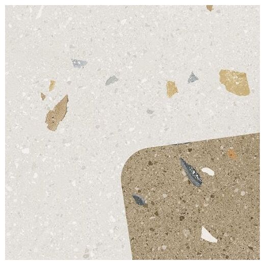 Antypoślizgowy Barchetto Multicolor gres 20x20 z jasnym tłem i wzorem lastryko w odcieniach beżu - zdjęcie nr: 2