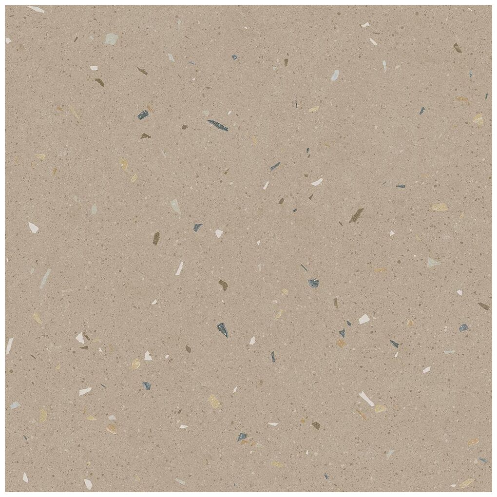 Matowa płytka Croccante-R Avellana 80x80 cm w beżowo-szarym kolorze z efektem lastryko