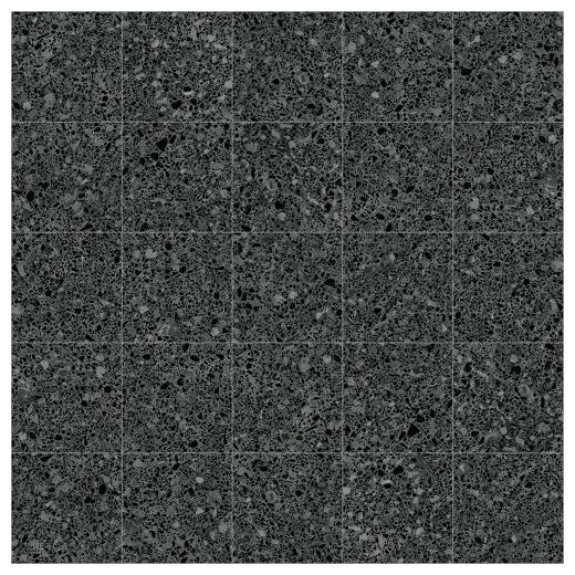 Matowy gres szkliwiony Battuto Grafito 20x20 z efektem lastryko i ciemnym loftowym wzorem - zdjęcie nr: 3