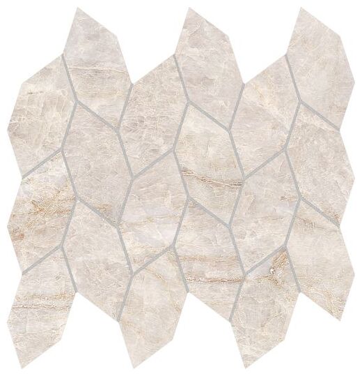 azteca perla venata leaf gris mozaika gres rektyfikowany 29.49x28.39 - zdjęcie główne