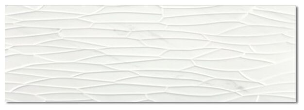 Biała płytka ścienna Tasos View 40x120 o satynowym wykończeniu i delikatnej strukturze