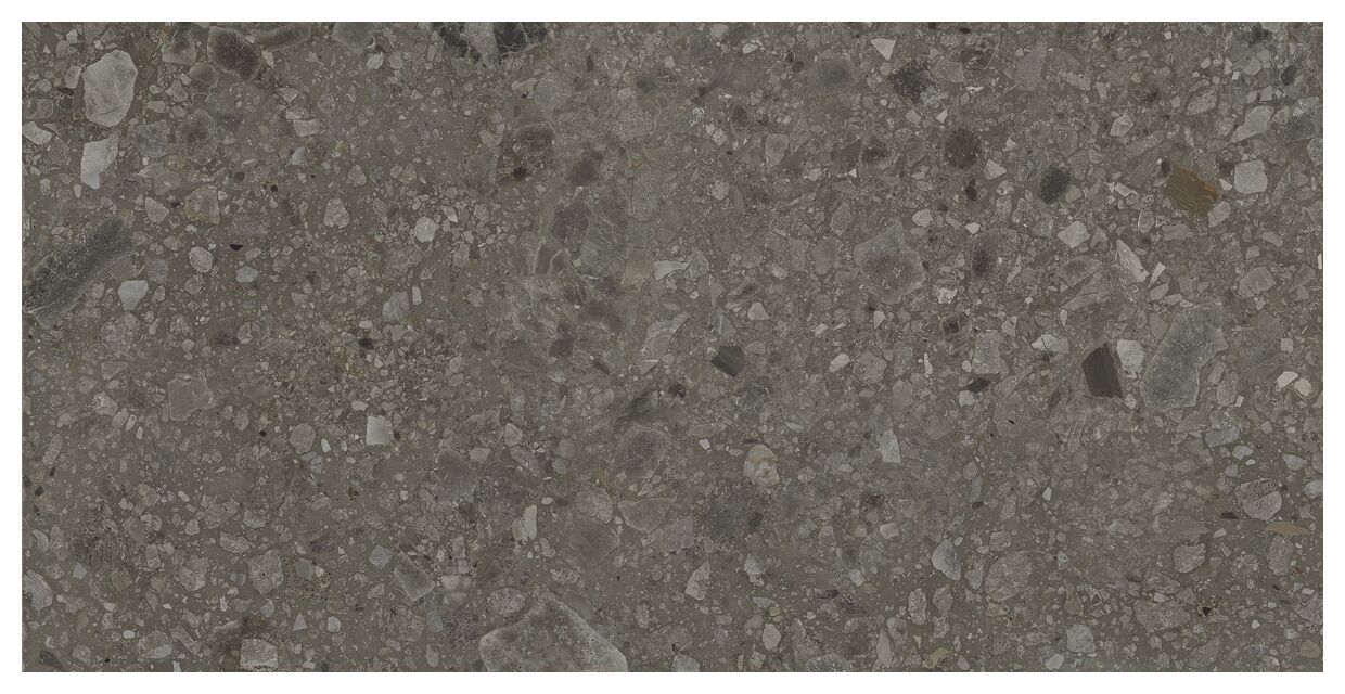 Płytka Hannover Black z matowym wykończeniem imitująca lastryko w odcieniach szarości i czerni