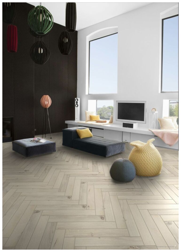 Jasne panele laminowane Gyant Light 62002703 w jodełkę z wyraźnym rysunkiem słojów i sęków - zdjęcie nr: 5